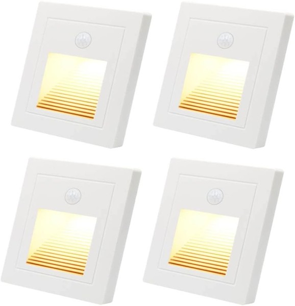 Treppenlicht Mit Bewegungsmelder 1,5W LED Nachtlicht 4 StüCk Set-image