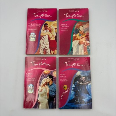 Mills & Boon Temptation Book Bundle x 4 Vintage Paperback Love Stories 1990s