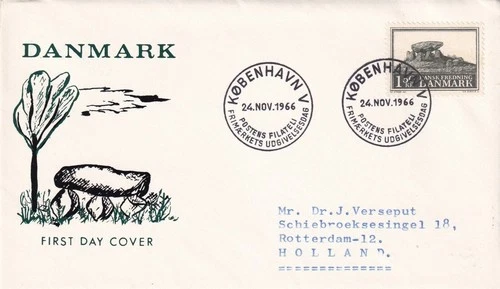 SA25d Denmark 1966 Preservation of National Treasures and Ancient Monuments, FDC