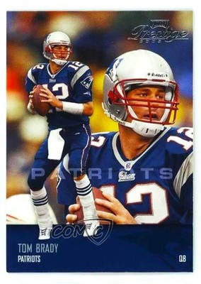 Tom Brady 2003 Playoff Prestige #83 Leaf Blue Team Color Jersey Match GOAT Mint