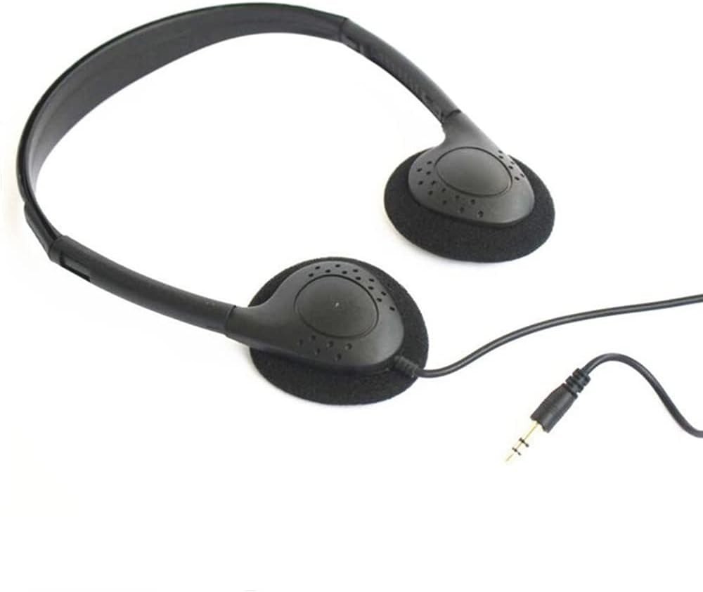 Bulk Classroom Headphones Low Cost Headsets Disposable on Ear Black 