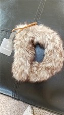 NEW Target Monogram Letter D Christmas Ornament Wondershop Faux Fur Brown NWT