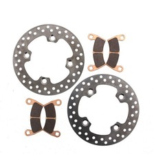 Brake Rotors and Brake Pads for Polaris Ranger 900 Diesel 2012 2013 Front Brakes