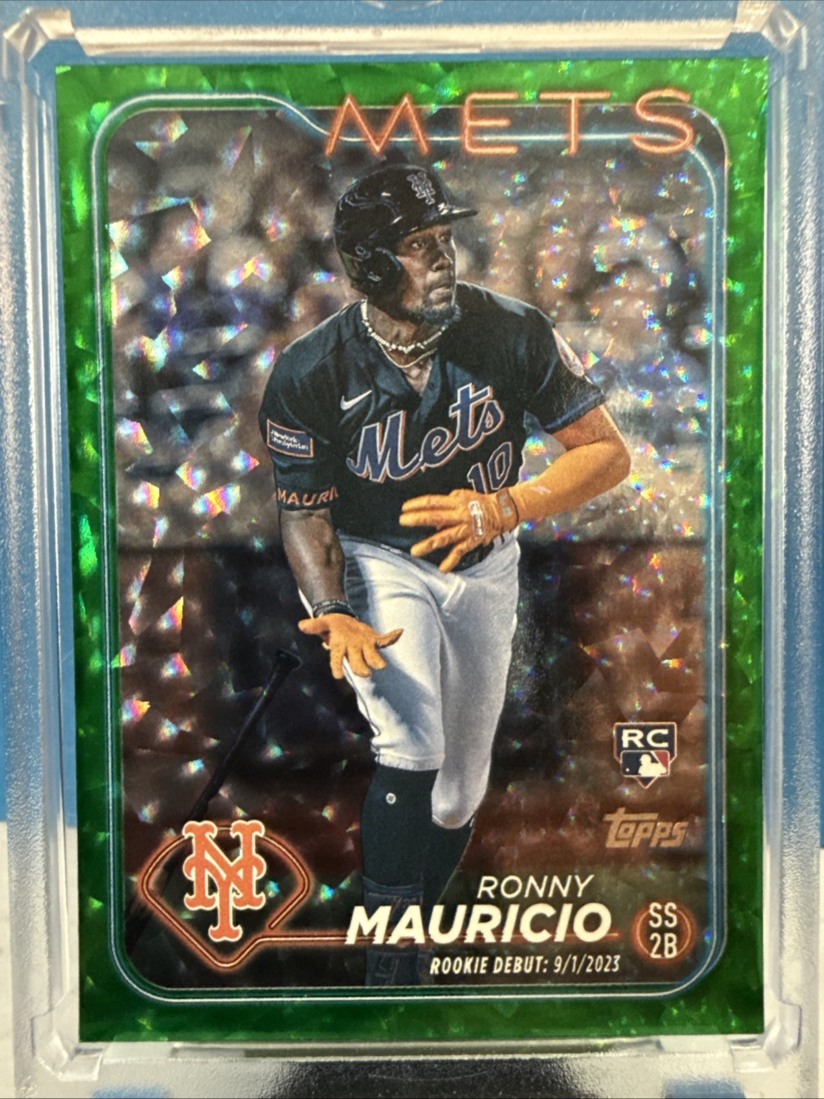 2024 Topps Update Ronny Mauricio Green Crackle Foil /499 #US157 Rookie Debut