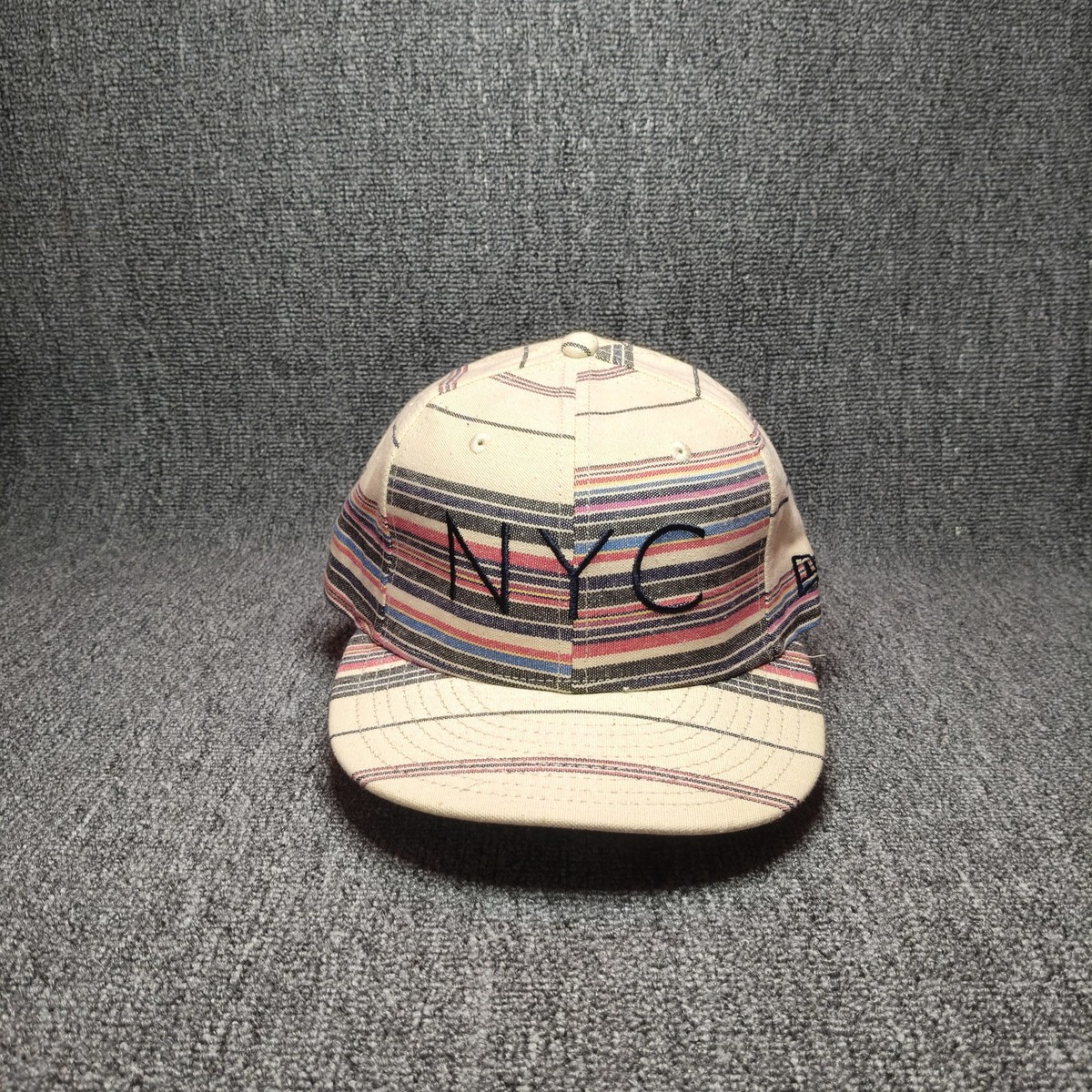 New Era 9FIFTY NYC Multi-Color Stripe Snapback Hat Cap Flat Brim Adjustable