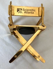 Scientific Atlanta Director Chair Promotional Satellite Equipment Gold Magnetic