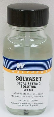 Walthers 904-470 Solvaset Decal Setting Solvent 2 Oz. 59 Ml. Bottle  (10)
