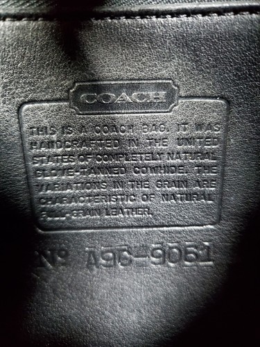 VTG COACH Rambler's Legacy Bag 9061 Black Leather Crossbody Shoulder Turn Lock - Picture 14 of 14