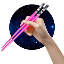 Chop Sabers Light Up LightSaber Chopsticks, 1 Pair, Pink 1 pairs