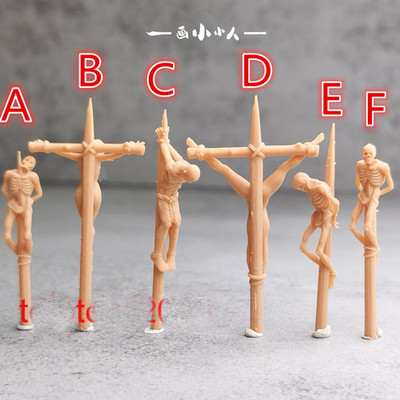 1/64 1/43 1/87 1/72 Hanging Binding Skeleton Zombie Scene Miniatures Figures Dol