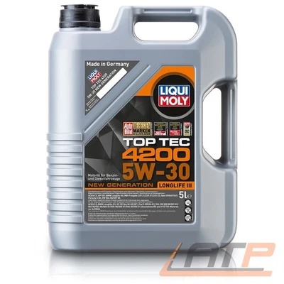 LIQUI MOLY 5 L LITER 5W-30 TOP TEC 4200 MOTOR-ÖL MOTORENÖL - Bild 1 von 3