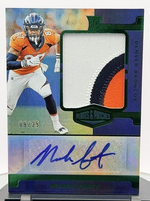 2019 Panini Rookie Noah Fant /25 Auto, 3 Color Game Worn Patch #RPA-NFA