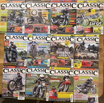 CLASSIC BIKE GUIDE MAGAZINE FULL YR 2012 Bundle see contents REBUILDS RESTORE EX