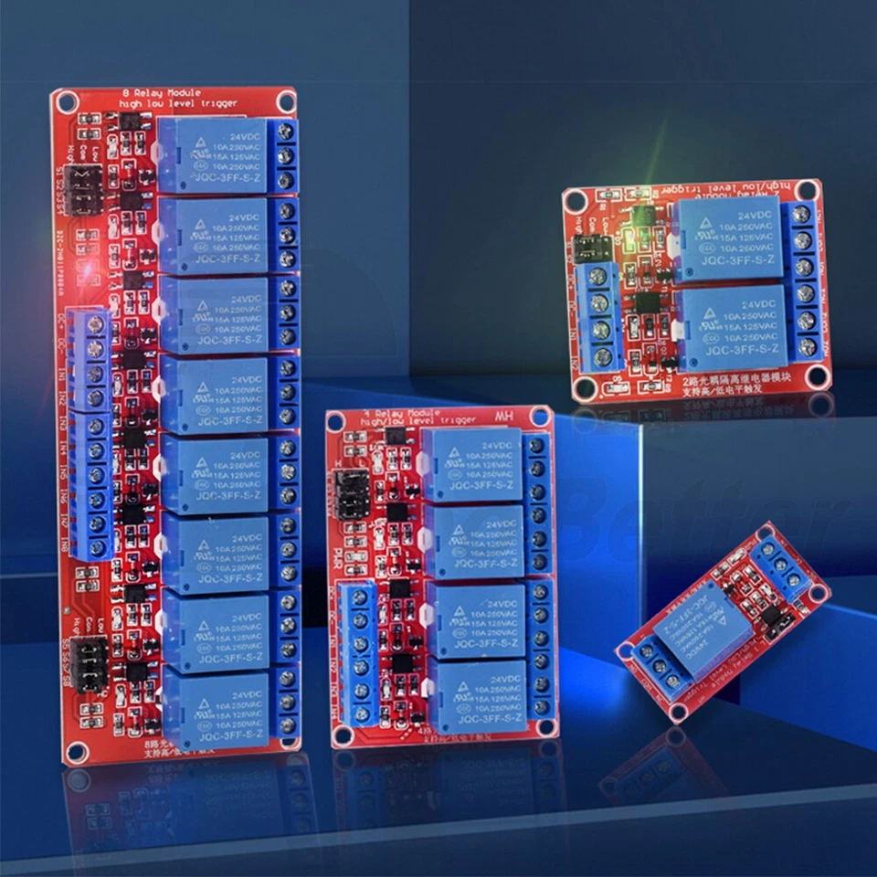 5V 12V 24V Relaiskarte 1/2/4/8 Kanal Optokoppler Relaismodul Relaisplatine PLC - Bild 2 von 4