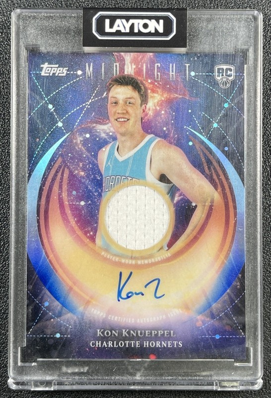 KON KNUEPPEL 2025-26 TOPPS MIDNIGHT #RJA-KK ROOKIE JERSEY AUTO RC HORNETS