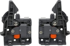 Pair of DTC Undermount Drawer Slide Plastic Front Locking Devices, Grey