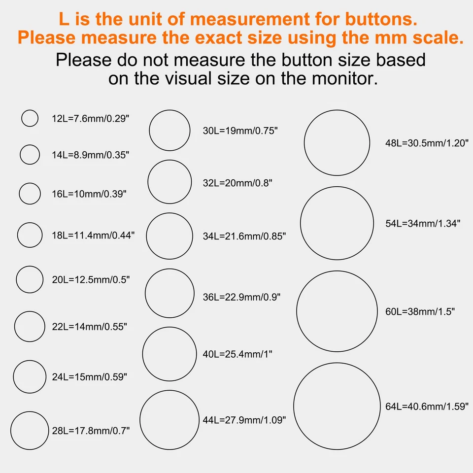 30 peças botões de plástico 0,59" botão de costura cúpula cogumelo com haste, preto - Imagem 3 de 4