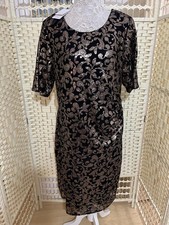 David Emanuel Dress Size 22, New, Cruise,Cocktail,Sequin, Black/ Gold