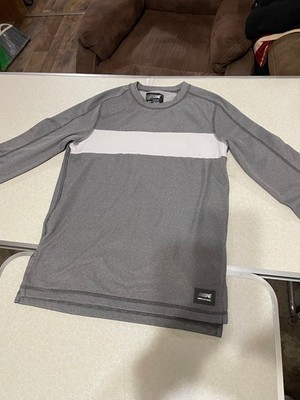 AMERICAN EAGLE GRAY & WHITE SIZE XS (BOYS?) SEE MEASUREMENTS! LONG SLEEVE SHIRT