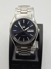 Vintage Seiko 5 Automatic Men Watch Day Date Black Dial 6309-6240 7" Wrist