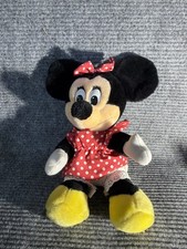 Disneyland Vintage Minnie Mouse 12" Plush Red Polka Dot Dress Walt Disney World