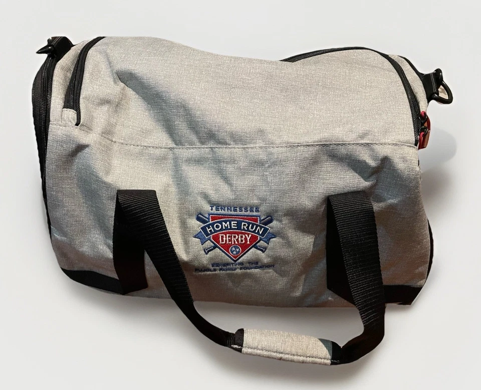 Bolsa de béisbol Nike Home Run Derby Nashville gris rojo lona de hombro Foto 2 de 3