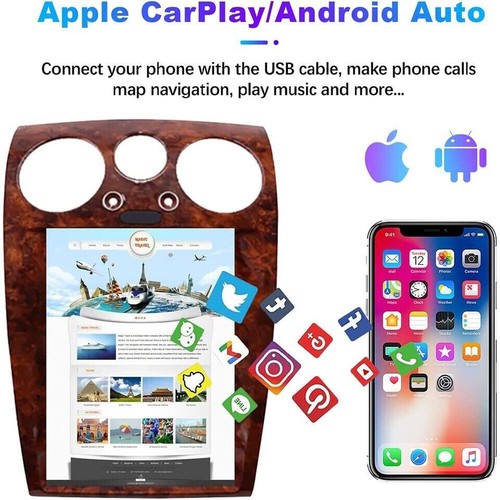 12.1"128G Car Radio Stereo CarPlay GPS For Bentley Flying Spur Continental 04-12 - Foto 11 di 20