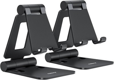 NULAXY 2 Stk. Faltbarer Handy Ständer Verstellbar Handy Halterung Halter schwarz