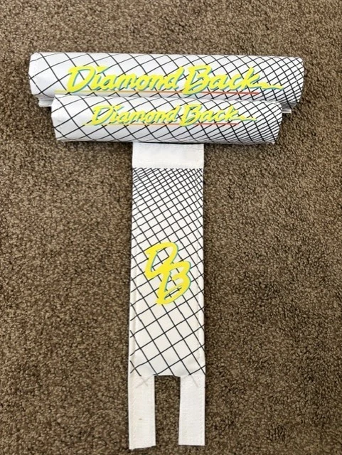 BMX Bike-Old School Yellow Handlebar Grips, Tape & Pad Vintage