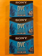 3X Sony Mini DV DVC Tape Premium DVC Video Cassette 60 min New Sealed