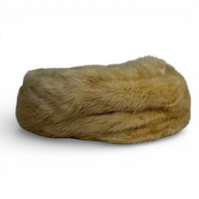 neiman-marcus salon mink fur pillbox hat palomino blonde color