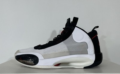 Air Jordan 34 Men's Size 12 Sneakers White/University Red-Black, AR3240