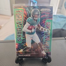 2025 Panini Prizm Travis Hunter Fireworks Green Ice SP