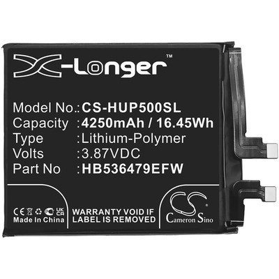 Cameronsino Mobile Phone HB536479EFW Battery for Huawei P50 Pro JAD-LX9 JAD-L09 