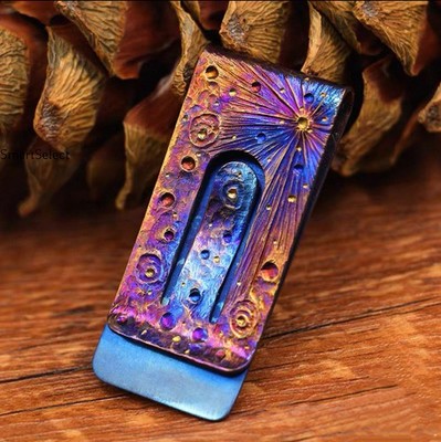 Handmade Limited Edition Titanium Money Clip Cash & Credit Card Holder Non Fade