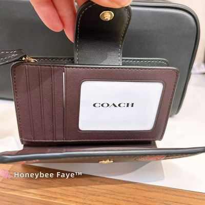 NWT Coach Medium Corner Zip Wallet With Cherry Print CDF10 | eBay