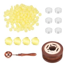 Wax Seal Kit, 150 Wax Beads, Candles, Clear Yellow
