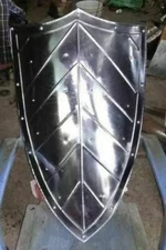 Medieval Knight Shield All Metal 28'' Handcrafted Battle Armory