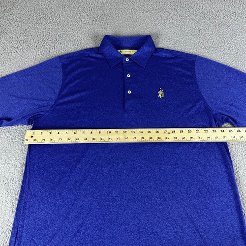 Donald Ross Polo Shirt Mens Large Blue 100% Polyester Short Sleeve Casual Golf - Picture 4 of 7