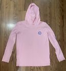 Vineyard Vines Girls Youth Large 14 Pink Blue Long Sleeve Lightweight Hoodie