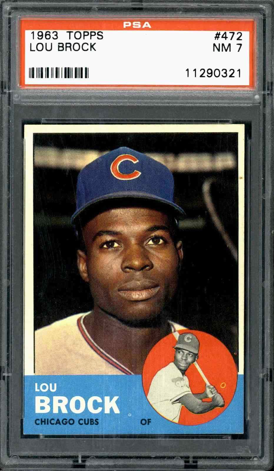 1963 Topps #472 Lou Brock - PSA 7
