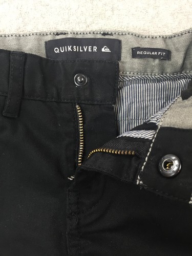 Quiksilver Kids Size 4 Boys Adjustable Waist Band Black Regular Fit Casual Pants - Picture 7 of 17