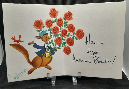 Lote de 5 tarjetas de felicitación Get Well de colección y sobres troquelados antropomórficos NUEVOS - Imagen 3 de 17