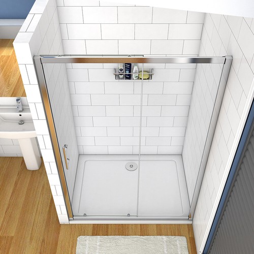 Bathroom Sliding Door Shower Enclosure Side Panel and Tray 5mm Glass Cubicle B8 - Picture 6 of 17