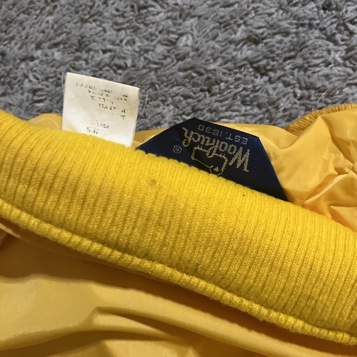 Woolrich Windbreaker Jacket Coat Yellow Vintage Zip Up Mens Size L Large Hooded - Picture 12 of 13