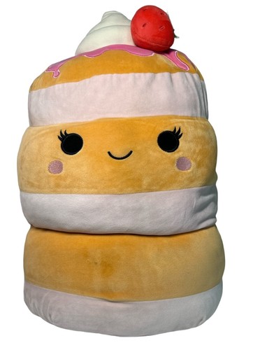 HUGE Squishmallows Sawtelle LARGE 18" Strawberry Shortcake Pancake Collector - Picture 6 of 6