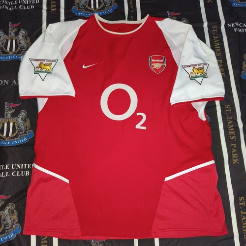 Arsenal London Home Football Shirt Jersey 2002 2004 Nike Thierry Henry Size XL - Picture 2 of 11