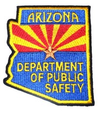 ARIZONA – DEPARTMENT OF PUBLIC SAFETY – AZ Sheriff Police Patch – STATE SHAPE -