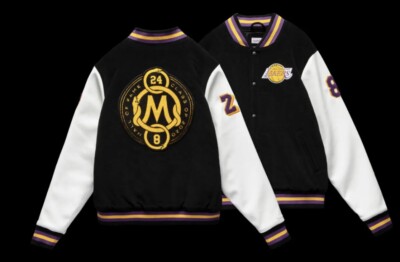 Mitchell Ness Kobe Bryant Black Mamba Hall Of Fame Varsity Jacket Lakers 3X  XXXL