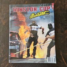 1989 Winston Cup Illustrated Magazine Tracy Leslie Car Fire at Charlotte Cover.